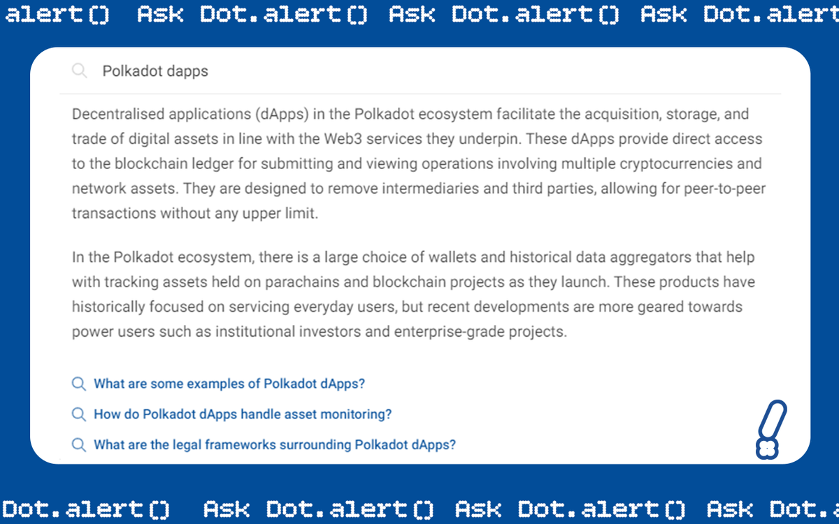 dot_alert's tweet photo. Any #Polkadot🤳🏽dApps out there for🧍🏼‍♂️#everyday users?
See what @dot_alert has to say on the topic. https://t.co/qY7udmcJ4d