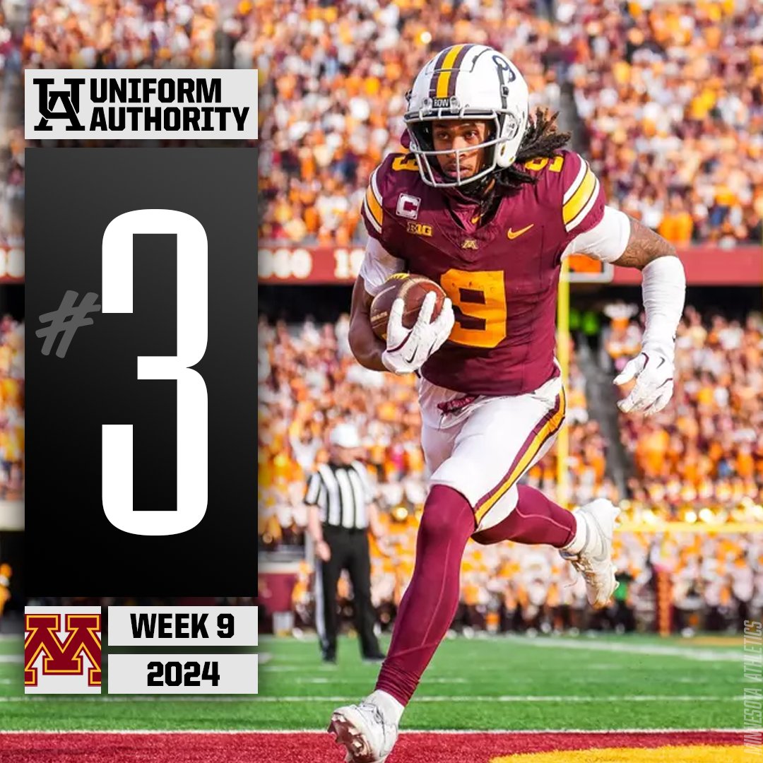 UniAuthority's tweet image. #UniAuthority Week 9 Uniform of the Week:
3. @GopherFootball 

#UAWeek9 | @GopherFBEQ