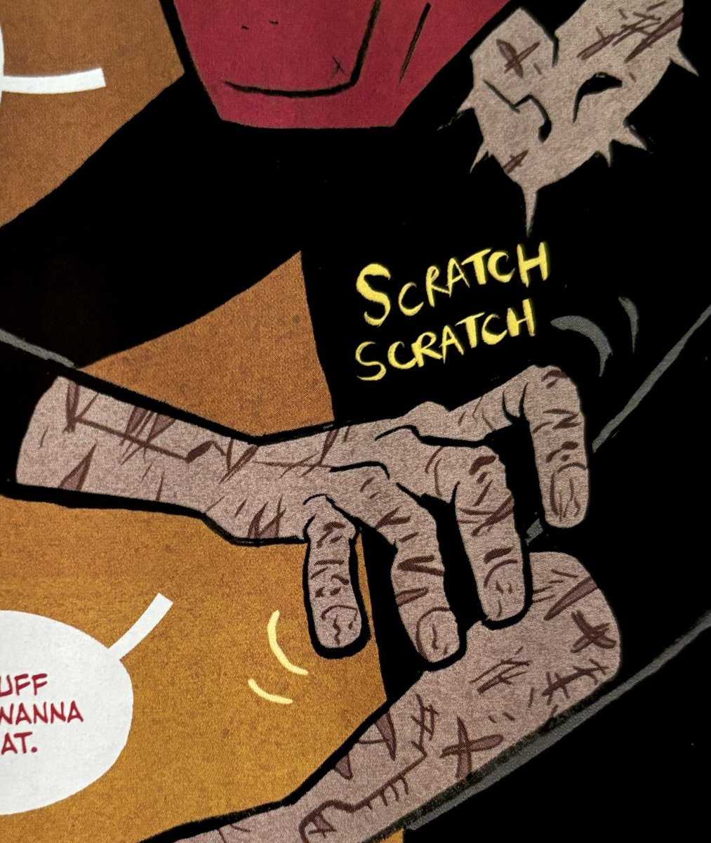 I like it when they write Jason as someone who takes away his stress and anxiety by scratching himself.