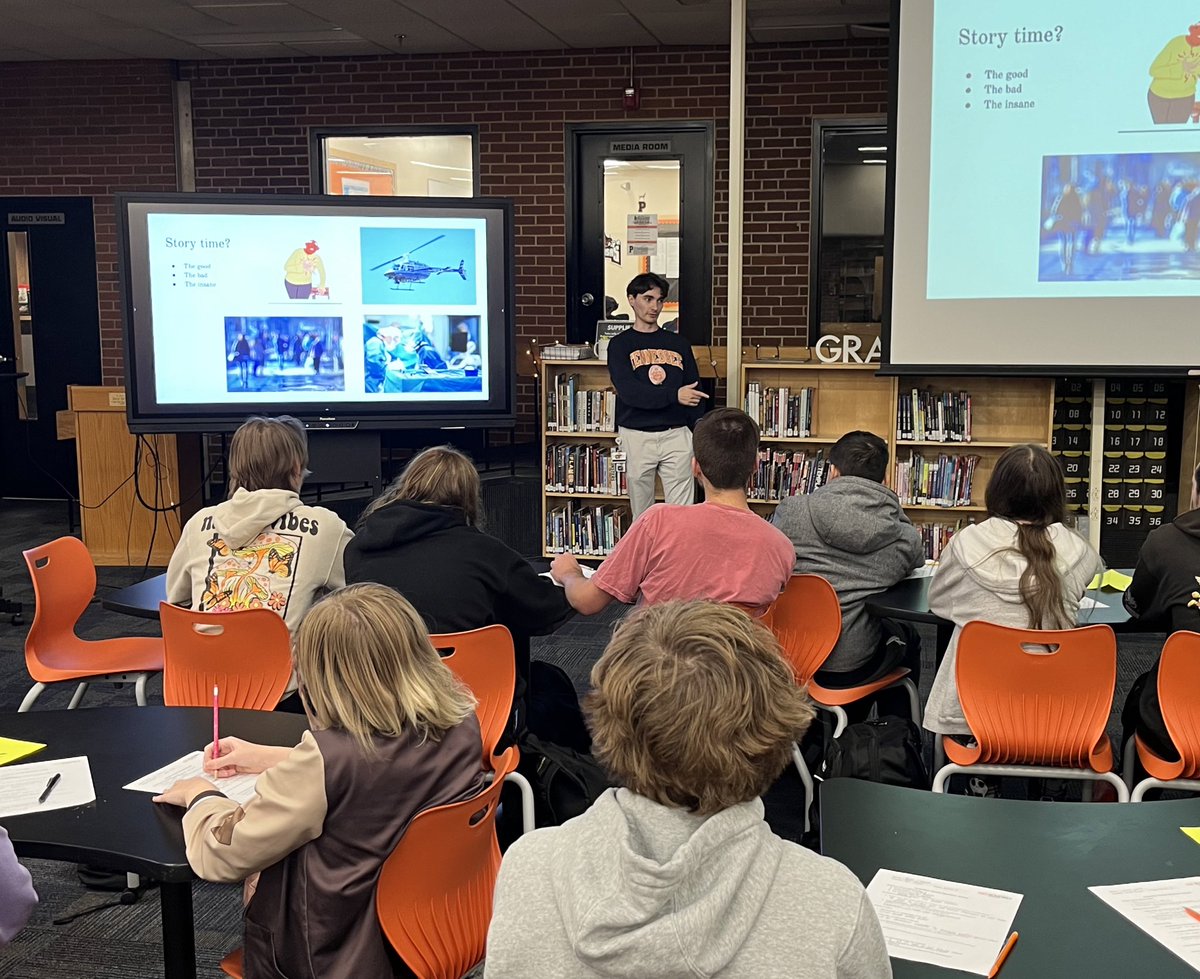 PHS865Academies's tweet photo. Special thanks to Mr. Zach Fontenot from @utmedicalcenter for speaking to our Freshman and CTE students this past week about the skills required and career opportunities in Health Science and Medical Careers  #CareerReady https://t.co/UGrtnVvBPP