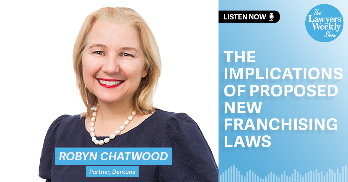 #PODCAST: Host Jerome Doraisamy speaks with Robyn Chatwood of <a href="/Dentons/">Dentons</a> about her background and interest in franchising law, the proposed changes to Australia’s franchising laws, and much more. Tune in: bit.ly/3Ym7YH0

#Law #Legal #counsel #barrister #court #defence  ...