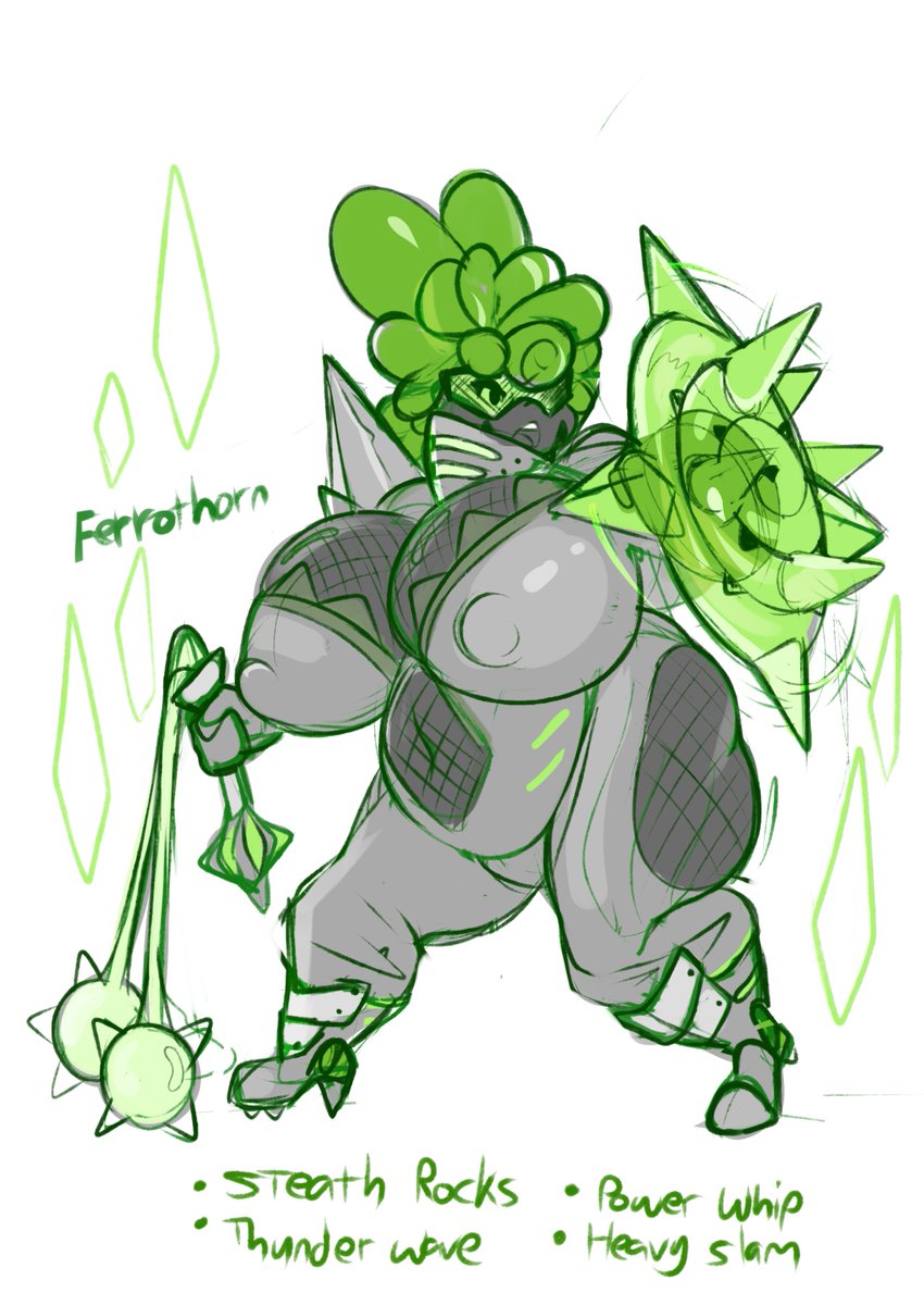 Sketch Cyber-knight Ferrothorn