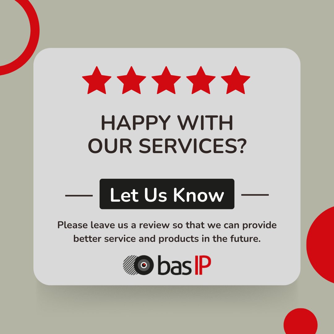 Bas-IP South Africa Distributors would love your feedback. 🙋🏽‍♂️ Please post a review to our profile by clicking on the image below. ➡️

g.page/r/CWRlubt-7V_D… 🙋🏽‍♂

#BASIP #SouthAfrica #GoogleReview #Reputation