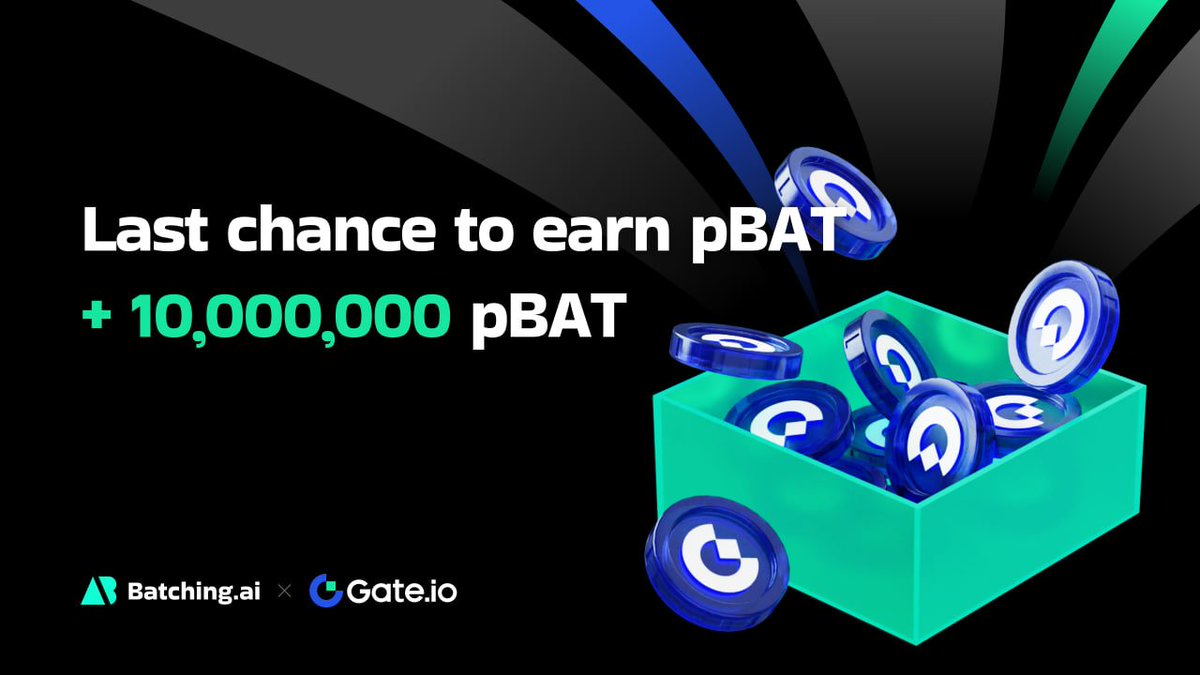 🎀 Collab Event Launched

🚀 Exciting news! We've teamed up with @gate_io for an exclusive AI &amp; NFT collaboration.
Experience creating your own AI-driven images with Gate.io.

🎉 Don't miss out a total of 10M pBAT!

▶️ batching.ai