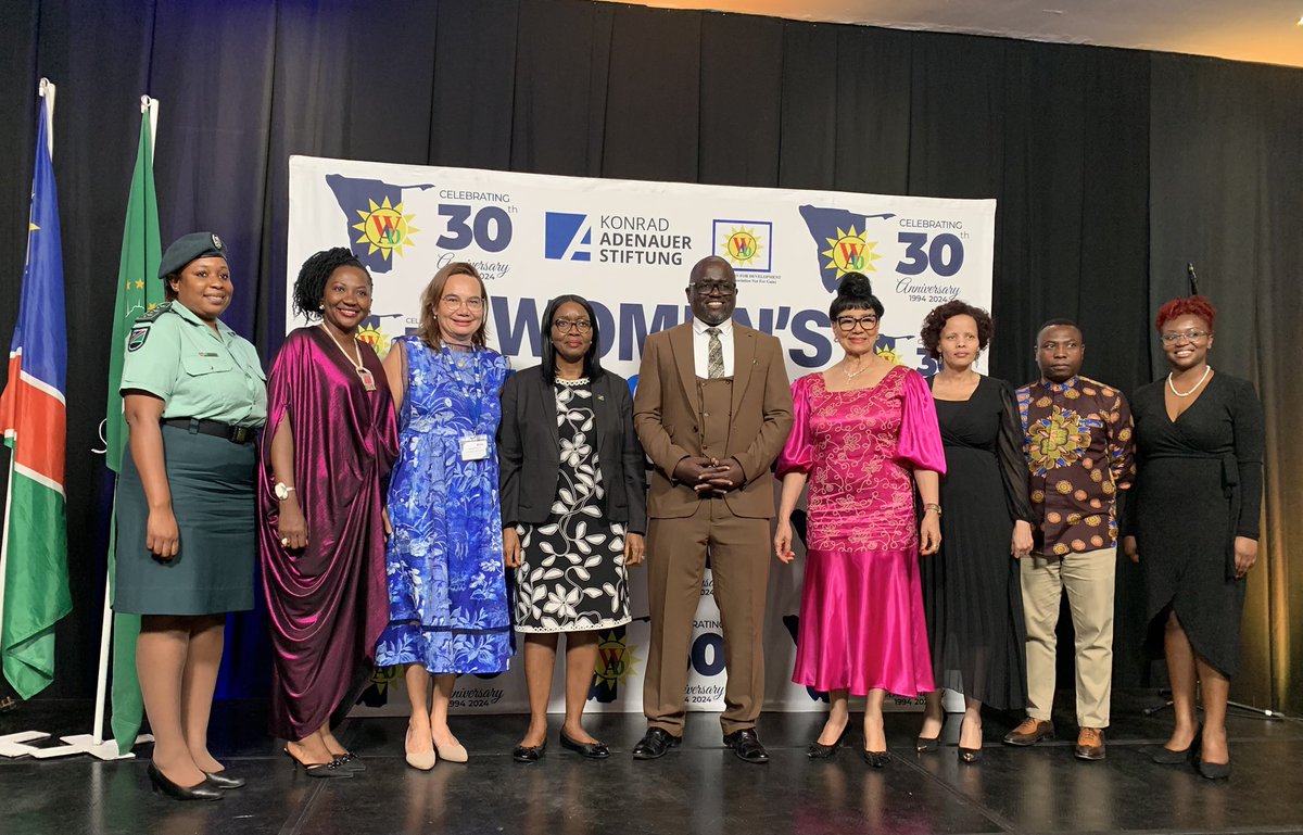 Prime Minister Saara Kuugongelwa Amadhila honoured Womens Action for Development 30th Anniversary marking its outstanding commitment to the communities.Konrad Adenauer Stiftung Namibia-Angola has been supporting #WAD since day one.A truly successful partnership. #KASNamibiaAngola