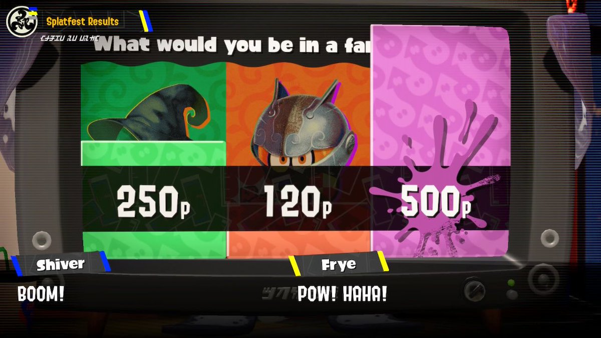 VenomPichu's tweet photo. We did it, #TeamNinja! We accomplished our mission! This #SplatFest sure was a big fight, but I still enjoyed myself. GGs to #TeamWizard and #TeamKnight. You all did great out there. And happy #Splatoween to everybody! Ninjas, return to base! 🥷😁

#Splatoon3 #NintendoSwitch https://t.co/O0bAzx1cXg