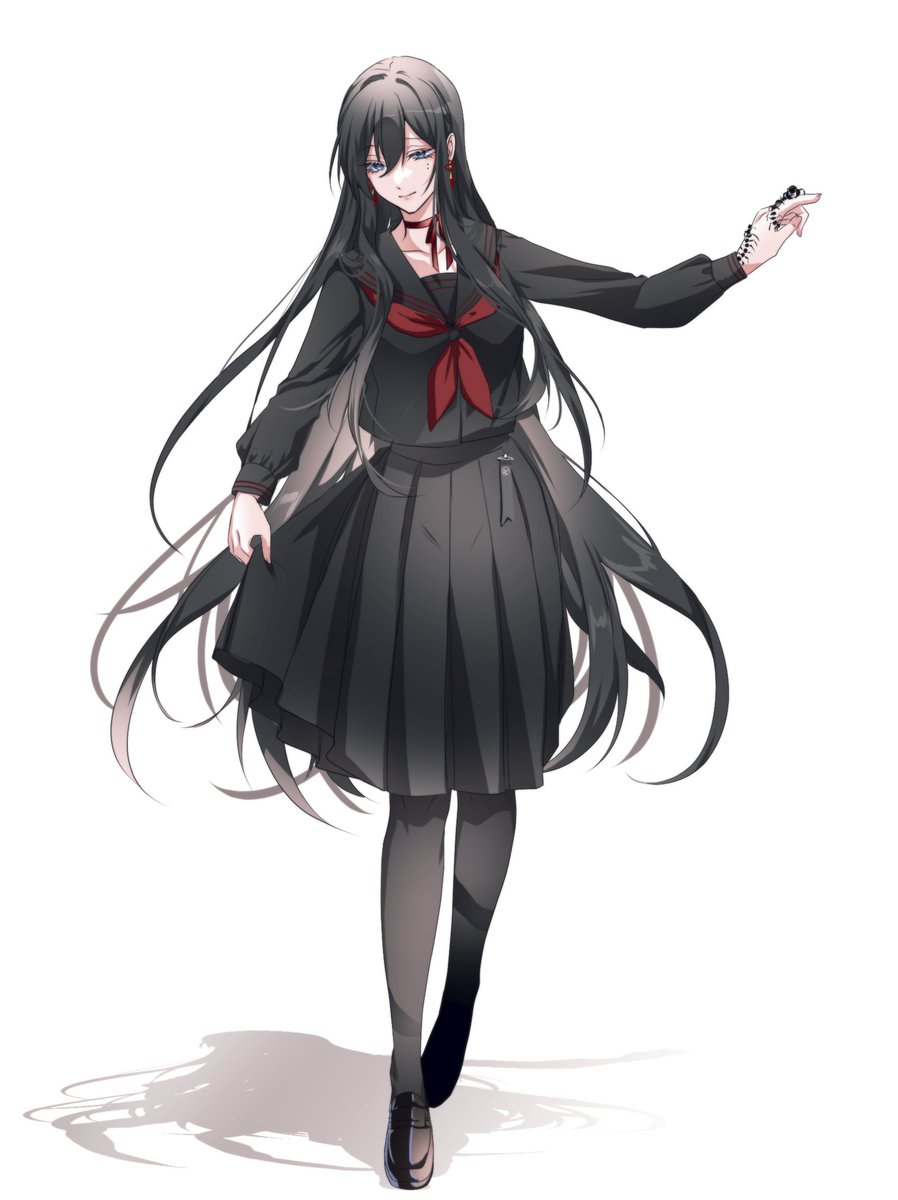 #これ俺の性癖を詰め合わせたキャラだけど好きって思ってくれる人居たら嬉しいし反応貰えると更に嬉しいってタグな
セーラー服 黒髪 ロング 発育のいい少女 赤黒白青