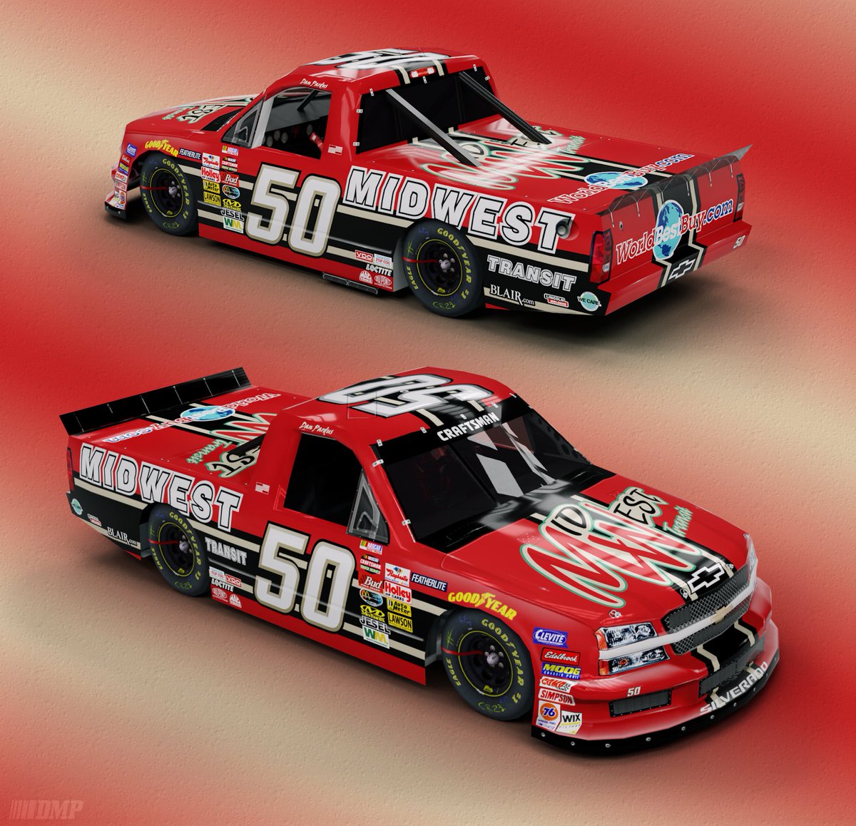 DMP_Designs's tweet photo. Truckin' right along #NASCAR #MidwestTransit #Chevy #silverado #NR2003 https://t.co/XLQBjNLFYE