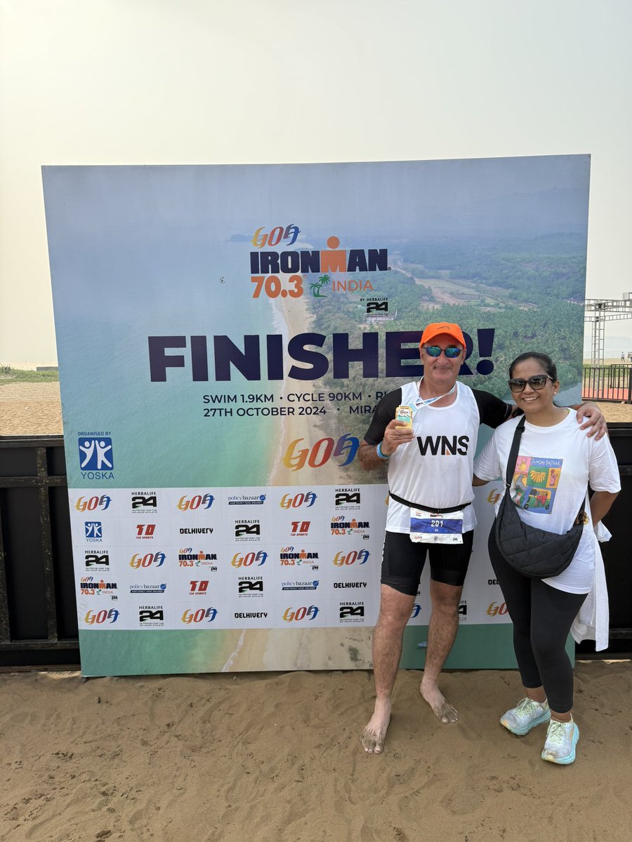 adilnargolwala's tweet image. Goa Ironman 70.3 
1.9k swim 90k bike 21k run - 7.35

Gruelling conditions both heat &amp;amp; humidity…a sufferfest 
Happy to be back here for the 4th time…wasn’t sure if I should race it as hadn’t trained much, was the last athlete to register a week ago as  wanted to keep continuity…