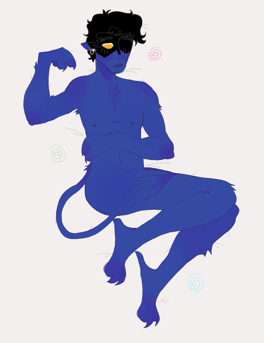 my favourite way to draw kurt is naked and sleepy (ft toe beans…) #nightcrawler