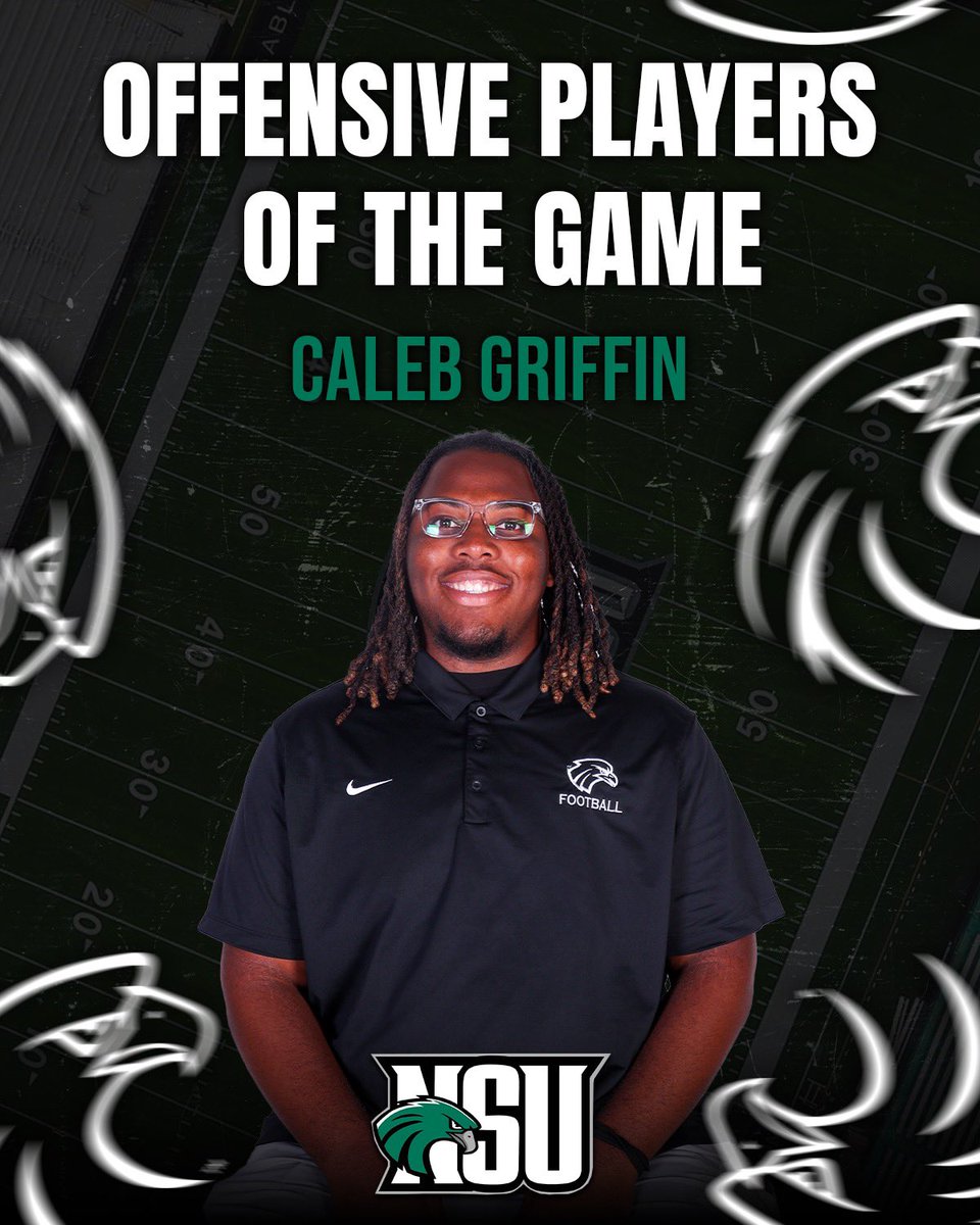 NSU_Football's tweet photo. Our guys balled out this week 🦅

#HawksRise | #Come2TheQuah https://t.co/6VNTWhKXcd