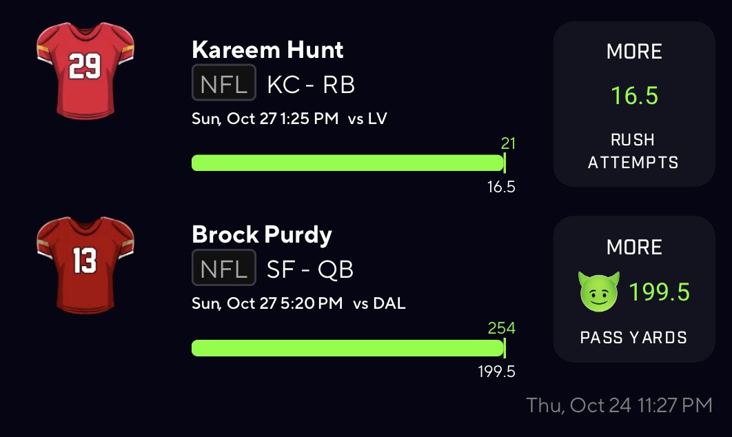 NotADocBets's tweet photo. Purdy sweat free ✅
https://t.co/2I4EVDULHU
#DocsLocks #NFL #PrizePicks #BettingTwitter #BettingX #sportsbets https://t.co/lQ7p6jBNsO