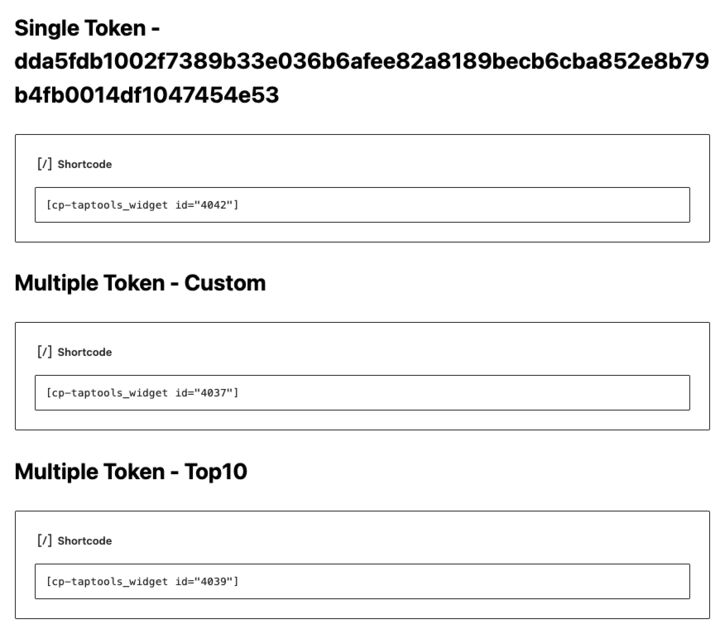 CardanoPress's tweet photo. 🚨Exciting new integration with @TapTools &amp; #WordPress.

Thanks to CardanoPress and TapTools API, you can list the price of any token on your website. Grab your API key, set up the token you want to display and position the widget on your site!

Reach out if you want to try it! https://t.co/7yLIneX0ys