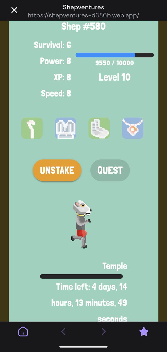 Entered the temple in time for Halloween ... hoping my <a href="/ShepNFTs/">Shep || MEEP 🐑</a> will survive the adventure! #algofam #meep