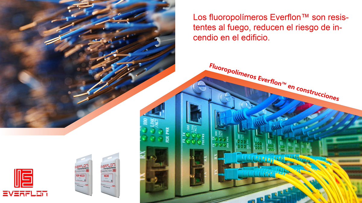EverflonMexica's tweet photo. El cableado y los cables utilizados en el edificio también pueden tener aislamiento y/o revestimiento de fluoropolímero Everflon™ para protegerlos de agentes químicos agresivos. 
#fep #cable #alambre #fluoropolímero #construcción https://t.co/fuCsaUHD4n