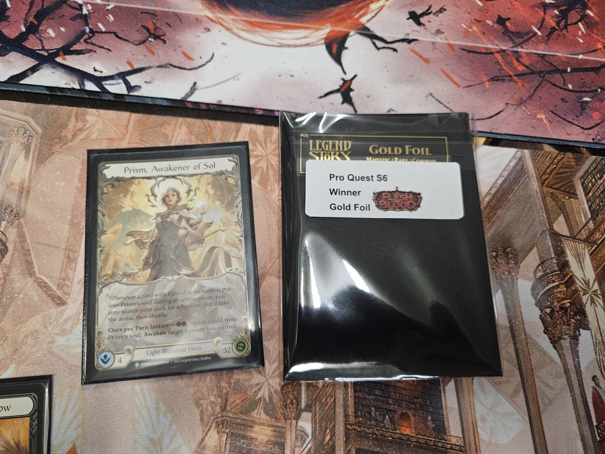 TheFronsA's tweet image. What an end to PQ season! We locked in 9 of our team, took 2nd and got @Arknight_Shadow his invite! Had a hilarious R1 game vs Victor as well. #IYKYK #TeamEclipse #fabtcg #fleshandblood A string of 2nds, but I am determined to get Prism LL points.