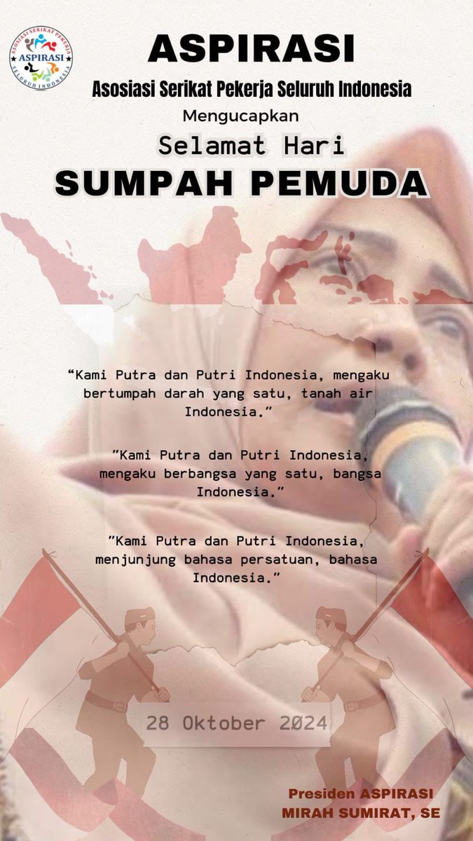 m_mirah's tweet photo. Hari ini kita sebagai Bangsa Indonesia di ingatkan bahwa sejarah pernah mencatat  ada ikrar yang diucapkan oleh para pemuda Indonesia pada 28 Oktober 1928. Dan Kami Bersumpah… https://t.co/h4AcKj4Vt1