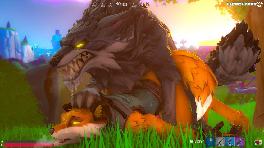 ⁣　　⁣
　　“W- What are you staring at!”⁣
　　⁣
　　Seems the fox lost to a puny wolf. . .⁣
　　⁣