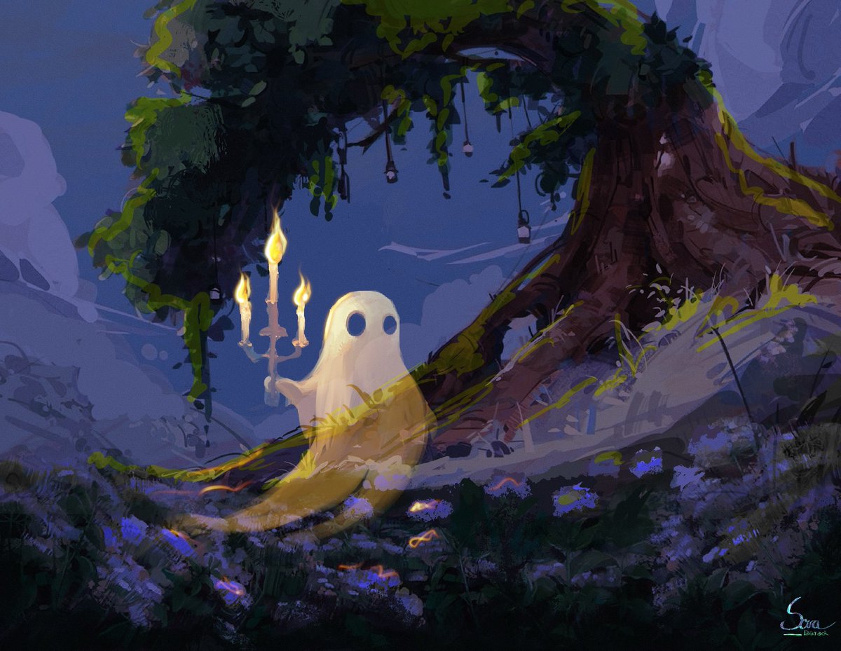 Drawing a ghost, so your life will be better and lighter!!👻🕯️