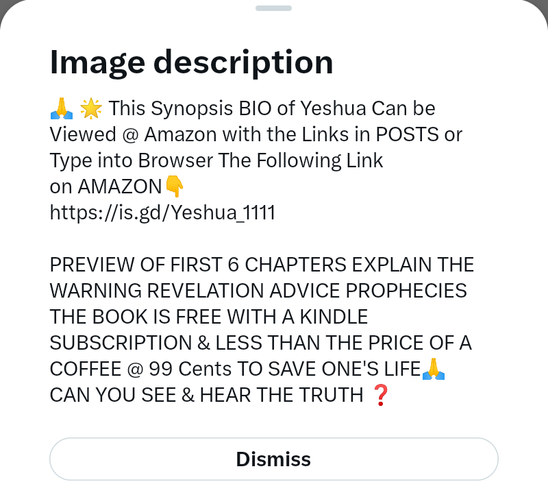 YeshuaSaid3's tweet photo. @Ladybug9325 @clvyska44 @Godstrojanhorse @clamezcua119 @QLeilani22 @Palmtreechic3 @travelanita1 @G711Lisa @vangent_laura @markeykennedy @CLVYSKA441 @allenmack11 @ALCHEMY963 @MazvitaJames @elonmusk @catturd2 @joerogan @torrez_marcella @LadybugRaffa333 @lightworker4441 @GIJaneQSol580 @NicolaFeenaur81 @Alberto11732198 🙏
ICYMI 🚨 ⚡ 🆘 THE WRATH PROPHESIED & HOW TO PREPARE✅
🖕🖕👁️👁️ & SCROLL📜 BASIC INSTRUCTIONS 4 SURVIVAL IN PINNED POST✅
We are NOW in The Times as #YeshuaSonofGod
Prophesied in Matthew 24 & #BookofReelation & #BooksofWisdom from #ELOHIM #GOD with His #Messenger_Angells
👇👇 https://t.co/u1gz0HE3zW