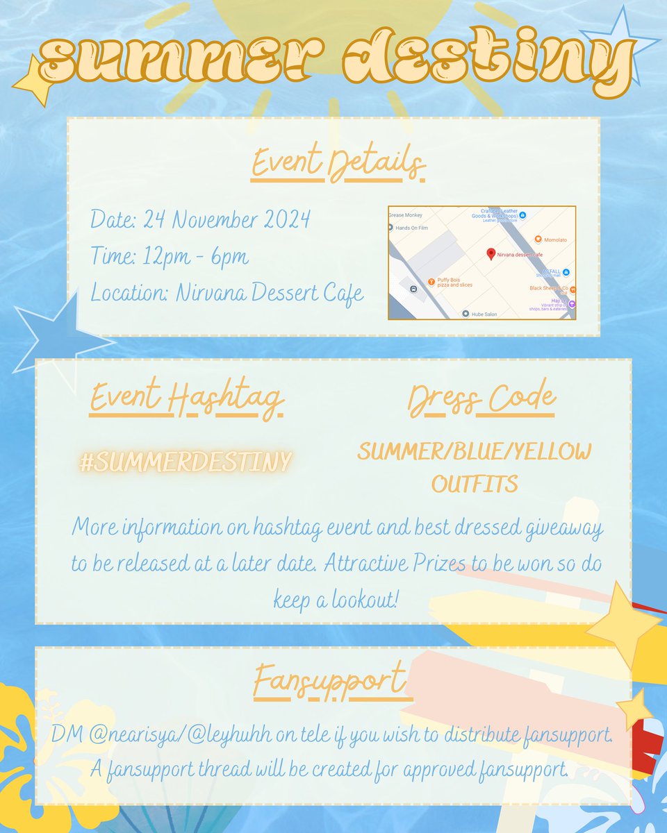 myungiggles's tweet photo. ๐๏ธโ๏ธ
Join us for an exciting beach party!
JAEHYUN & WOONHAK OF BOYNEXTDOOR
*๏ฝฅใ๏พsummer destiny ใ๏พ๏ฝฅ*
Birthday cafe event in SG
๐ 2024.11.24 (12pm-6pm)
brought to you by @riwoorries @hongiesgiggles
#BOYNEXTDOOR #๋ช
์ฌํ #์ดํ
#SUMMERDESTINY #WOONMYUNGZ https://t.co/CFV8BFHDVD