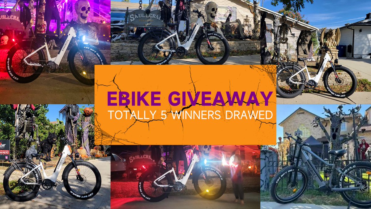 kingbullbike's tweet image. 🎃This Halloween, we’re giving away spooktacular prizes at KingbullBike! 🚴‍♂️From now until Nov 4th, join our Halloween Giveaway for a chance to win big!💰
How to Enter:
Simply follow us on Instagram, Facebook, Twitter and YouTube to enter!
*Winners announced on Facebook at Nov