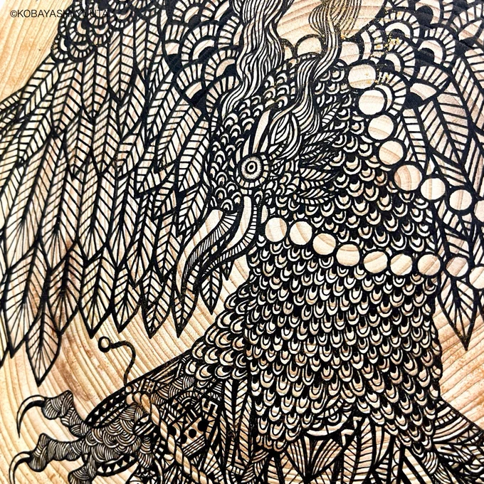 おはようございます本日も絵が描けることに感謝八咫烏、完成しました。是非ご覧ください。#アート#宇都宮市#画家#小林優太#八咫烏 