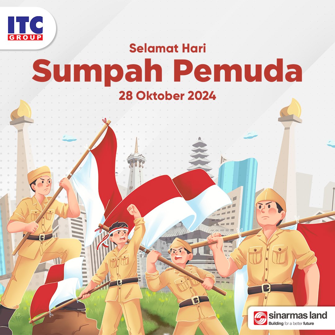 Selamat Hari Sumpah Pemuda

Keberagaman adalah kekuatan, mari kita satukan visi untuk Indonesia Emas. 2045.

#itcgroup #itcpilihanku #itcprivilege #itcsemuaada #itconestopyourneeds #SumpahPemuda