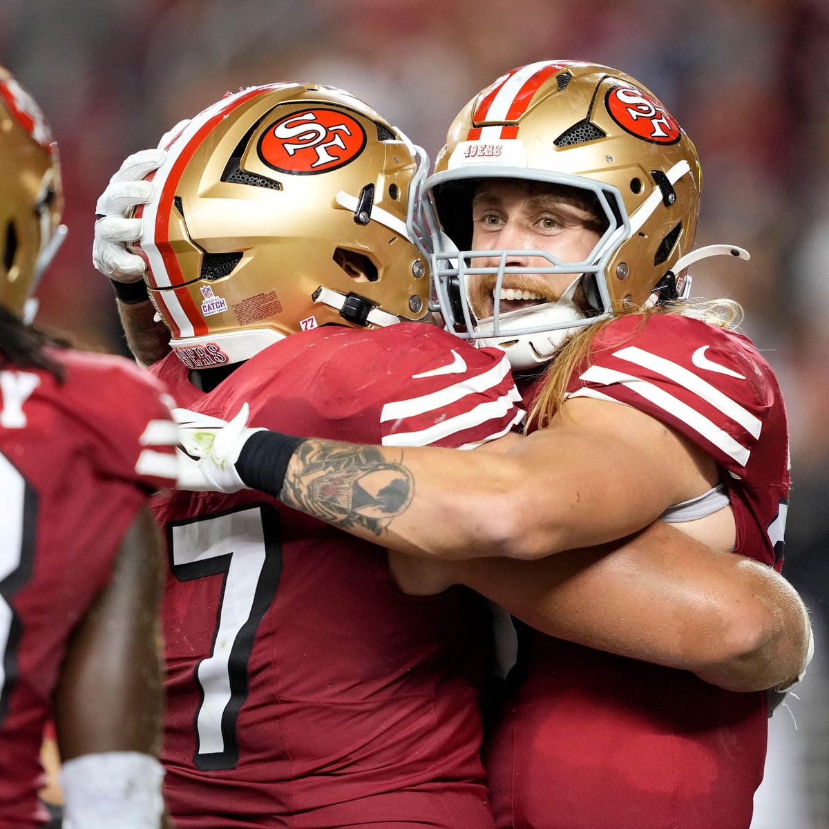 bet365_aus's tweet image. The 49ers make it four straight wins over the Cowboys.

George Kittle had himself a game on #NationalTightEndsDay 

✅ 1 TD
✅ 128 yards (season-high)

#NFL | #DALvsSF