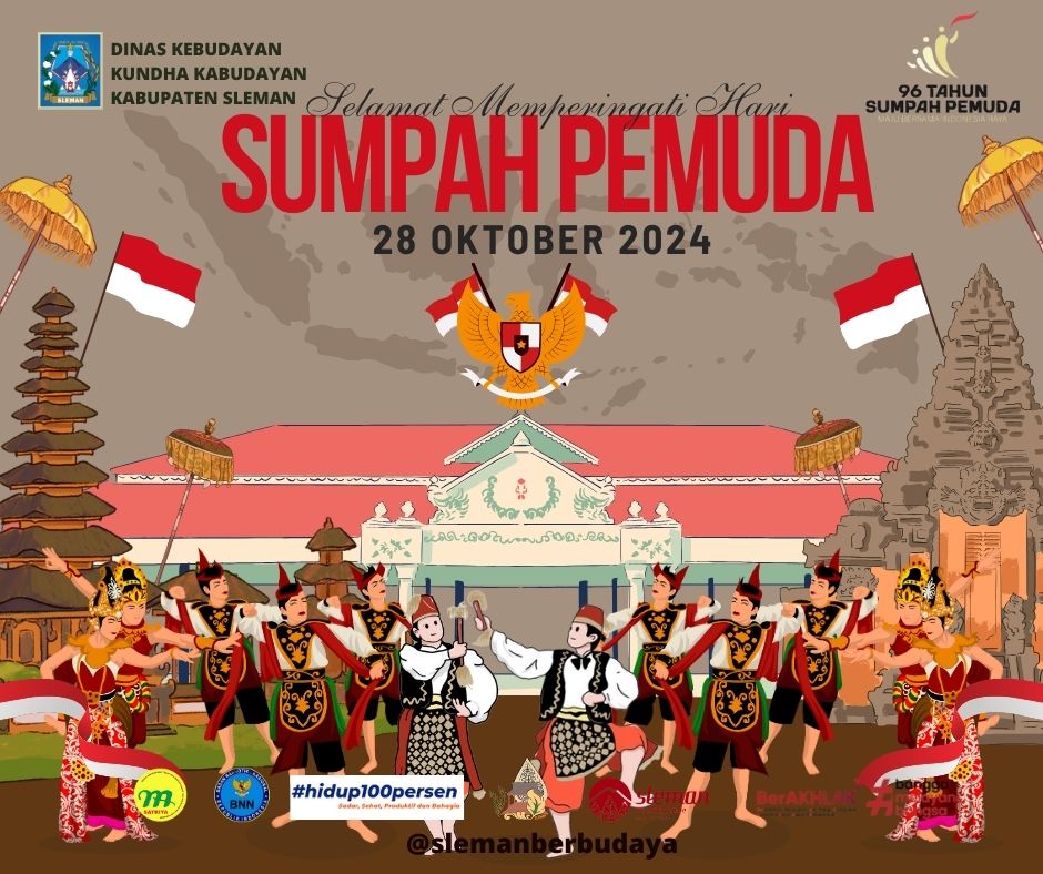 Selamat Memperingati Hari Sumpah Pemuda!
👇👇 
instagram.com/p/DBpS6-_zJK2/
#slemanberbudaya #sumpahpemuda #pemudaindonesia #pemudaberbudaya #majubersamaindonesiaraya #96thsumpahpemuda #budaya #budayaindonesia