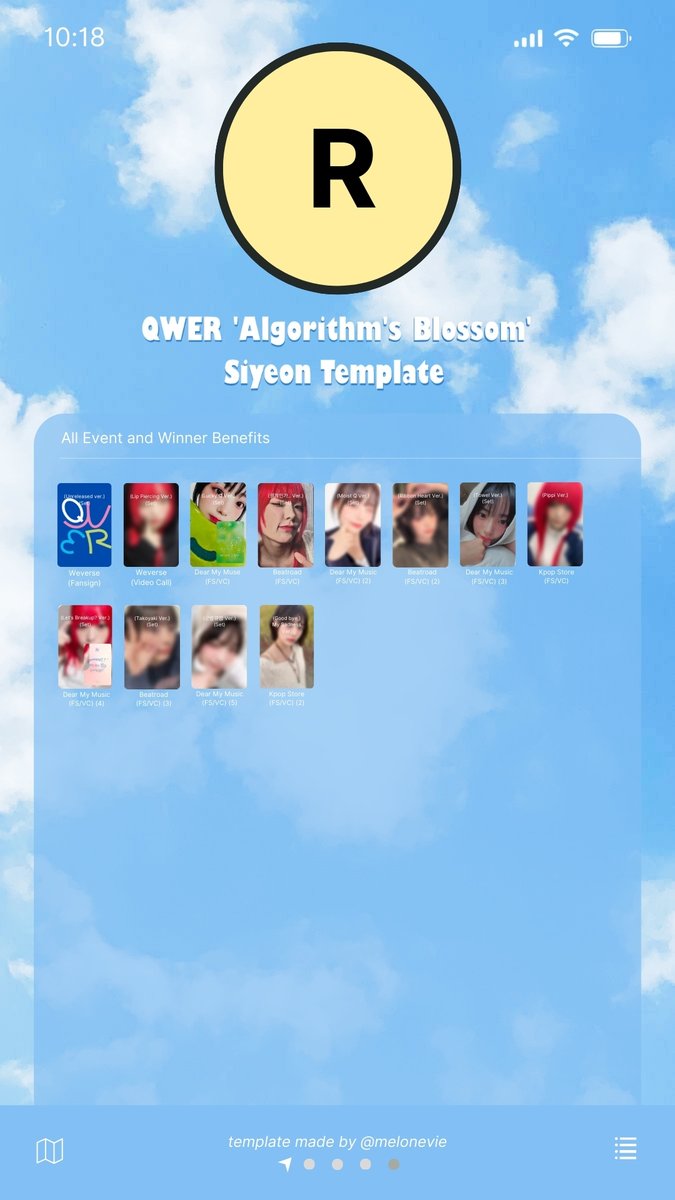 QWER 'Algorithm's Blossom' Photocard Template Hina and Siyeon +