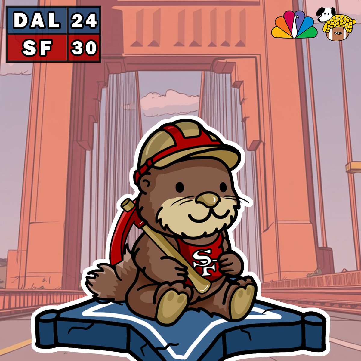 CornDoggyLOL's tweet photo. The San Francisco 49ers take the W over the Dallas Cowboys on #SNF https://t.co/Ofr1xlB3gk