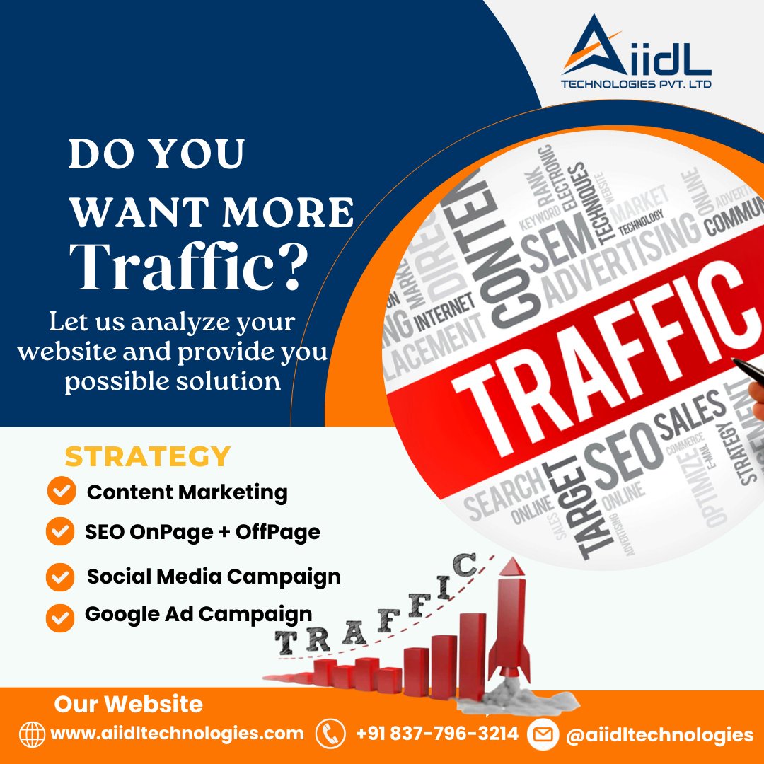 Do You Want More Traffic? Boost Your Website Traffic
Get Expert Analysis and Solutions for Your Business
Discover how our comprehensive website analysis and customized solutions can drive more visitors to your site.
Visitsite: aiidltechnologies.com

#WebsiteTraffic #SEO