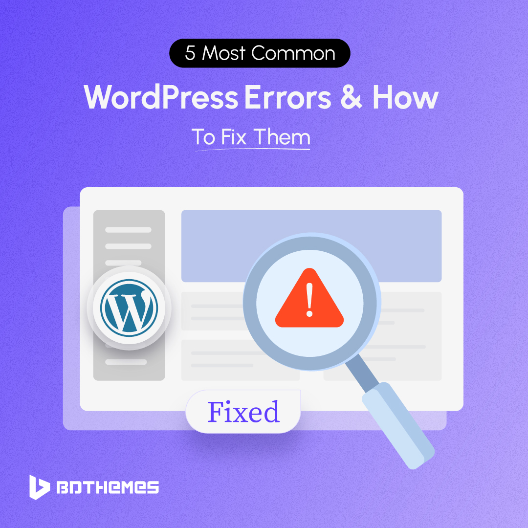 bdthemescom's tweet image. Running into issues with WordPress? 🌐 Here are 5 common errors and quick fixes to get your site back on track.
Learn here 👉 bdt.to/wordpress-erro…
#WordPressErrors #WebsiteHelp #Bdthemes