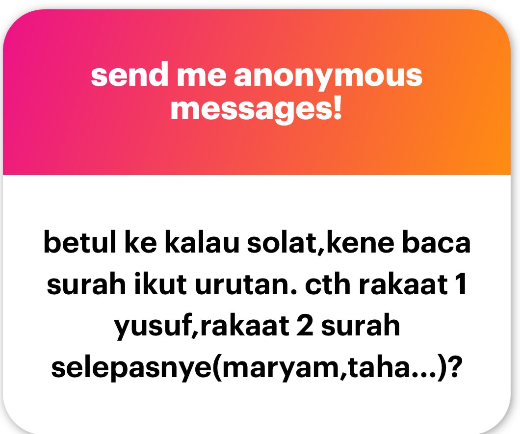 Muzuzxck's tweet photo. Turutan bacaan surah selepas al-Fatihah dalam solat

1- Disunatkan untuk kita membaca mana-mana surah selain al-Fatihah setelah kita membaca surah al-Fatihah dalam solat. Hal ini jelas berdasarkan dalil yang banyak https://t.co/If9SBtv206