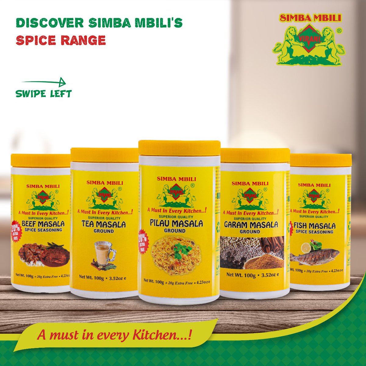 simbambilispice's tweet photo. Welcome to the MASALA family. Simba Mbili has an exclusive spice collection. Our spices are crafted to transform your meals into memorable experiences. Swipe through to discover the selection for a perfect choice.#SimbaMbiliSpices #SpiceRange #FlavorFusion #SimbaMbili https://t.co/xG6ZTLV0ww