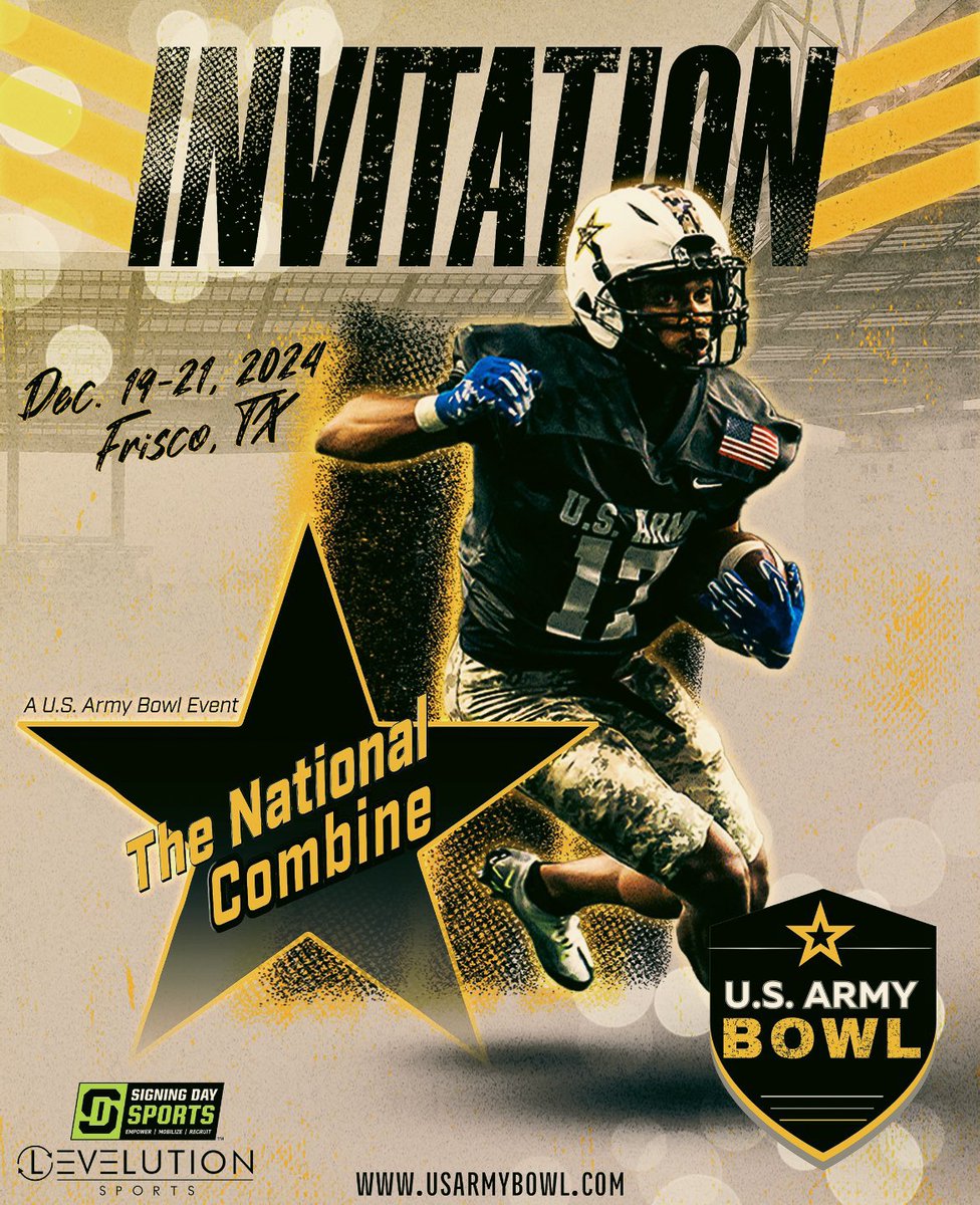 Proud to receive my national invite letter to #TheNationalCombine at the <a href="/USArmyBowl/">Military Appreciation Bowl Week</a> special thanks to <a href="/CoachMcCannERT/">Coach McCann</a> @WillieOfford <a href="/LakewoodFootba1/">Lakewood Football</a>
