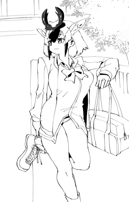 制服ジャージプロングホーンちゃん 