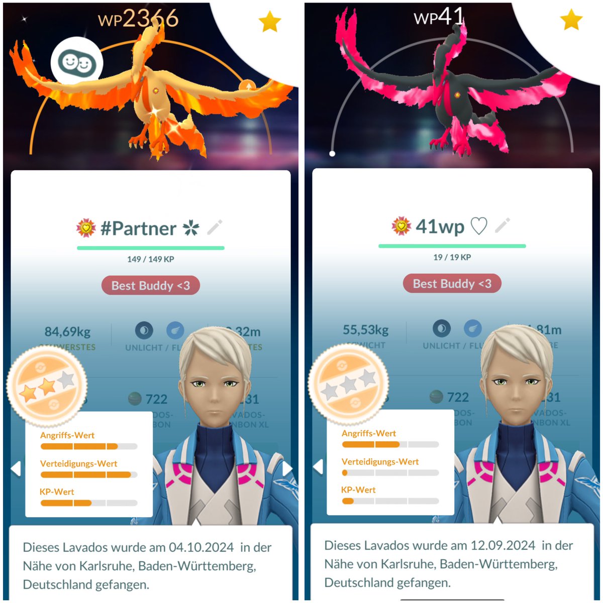 2x Best Buddy Galar Lavados ✨🔥

Innerhalb eines Monats habe ich es geschafft 2x Shiny Lavados &amp; 1x Level 1 Lavados zu fangen und Best Buddy zu machen! 🥳

#PokemonGO #PokemonGOApp