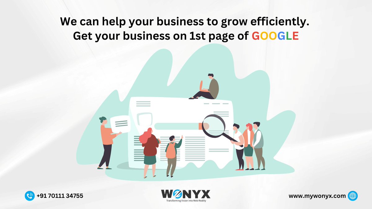 WonyxItsolution's tweet image. Ignite Your Business Growth with #WonyxITSolutions. We’re not just a #digitalmarketingagency; we’re your partners in success!
Contact us: mywonyx.com | 70111 34755 
#BusinessGrowth #Digitalmarketing