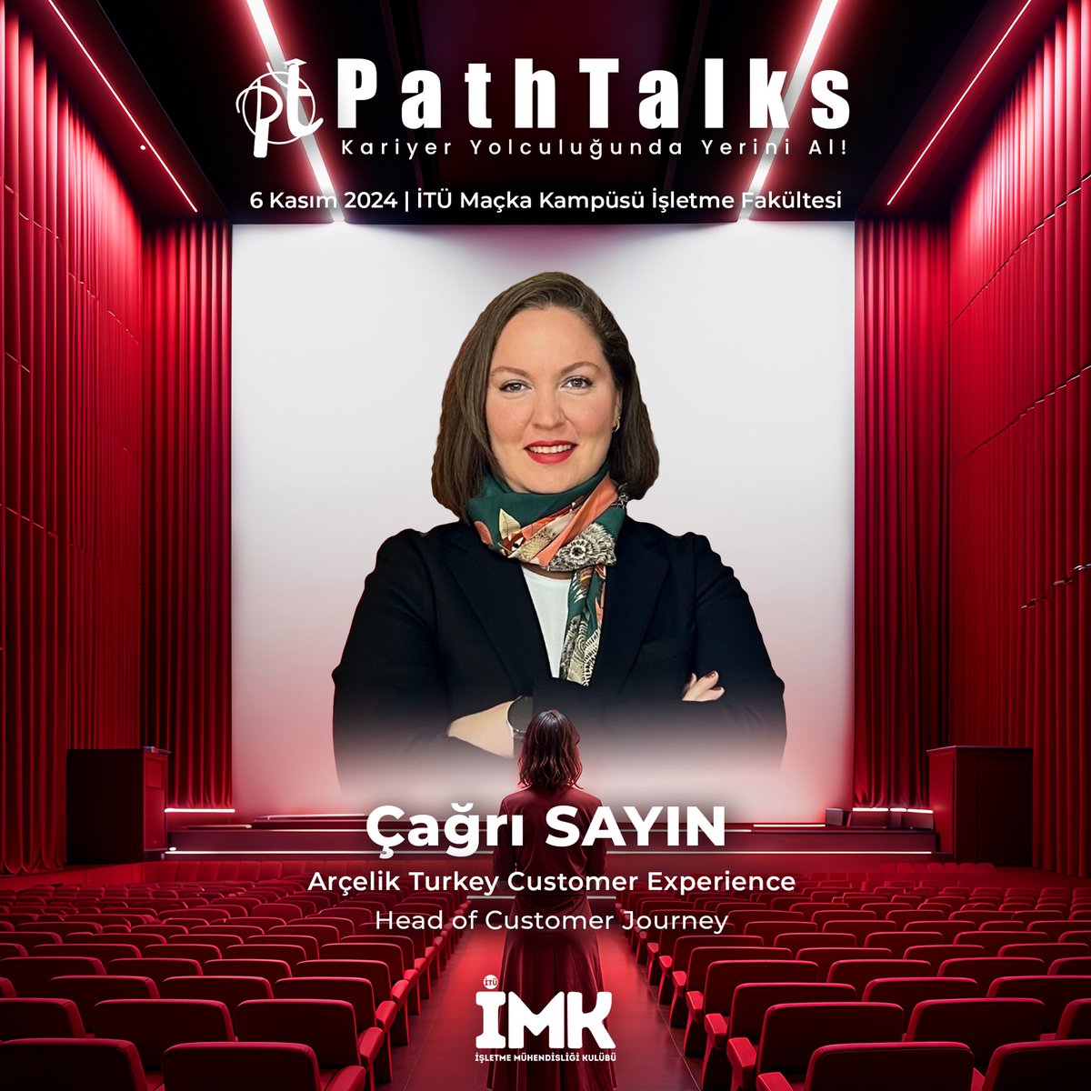 ituimk's tweet photo. Arçelik Turkey Customer Experience Head of Customer Journey Çağrı Sayın PathTalks'ta bizlerle olacak.🎉
📍6 Kasım Çarşamba günü gerçekleşecek etkinliğimize katılmak için aşağıdaki linkten formu doldurman yeterli!
Kayıt Linki: https://t.co/DU9qEg9J36
#itü #ituimk #pathtalks https://t.co/L8QN12ZN8H
