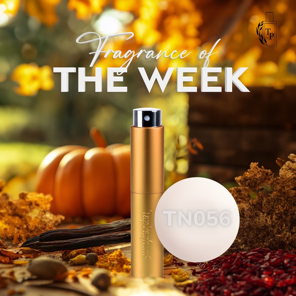 TapparfumWorld's tweet photo. Scent of the Week: TN065 🎃⁠
⁠
This week we present: TN065, an enchanting Oriental Floral fragrance! With rich notes of saffron, warm amberwood, and creamy vanilla, this scent wraps you in luxury and elegance. 💫🍂⁠
⁠
#TapParfum https://t.co/Xhl5O4I4Ps