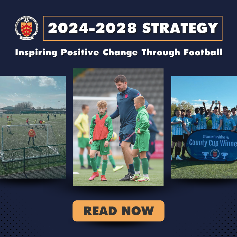 GlosFA's tweet photo. We are delighted to launch our new strategy for the period covering 2024 to 2028: 𝐈𝐧𝐬𝐩𝐢𝐫𝐢𝐧𝐠 𝐏𝐨𝐬𝐢𝐭𝐢𝐯𝐞 𝐂𝐡𝐚𝐧𝐠𝐞 𝐓𝐡𝐫𝐨𝐮𝐠𝐡 𝐅𝐨𝐨𝐭𝐛𝐚𝐥𝐥🌟

Visit the #GlosFA website to read how we plan to grow and develop the game over the next four years 👇