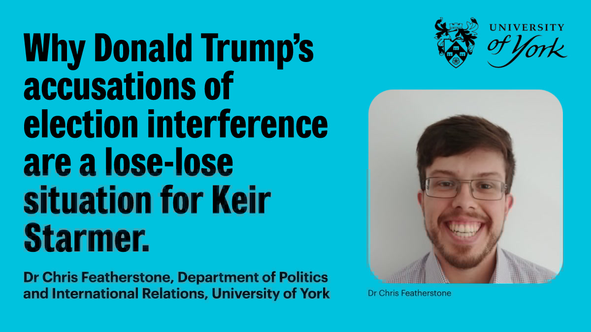 New blog post by <a href="/ChrisFeatherst4/">Chris Featherstone</a> in <a href="/ConversationUK/">The Conversation</a> this week:
Donald Trump has accused the “far-left” Labour party in the UK of election interference by sending volunteers to help the Kamala Harris campaign.
theconversation.com/why-donald-tru…
#USElections2024 #KeirStarmer #KamalaHarris