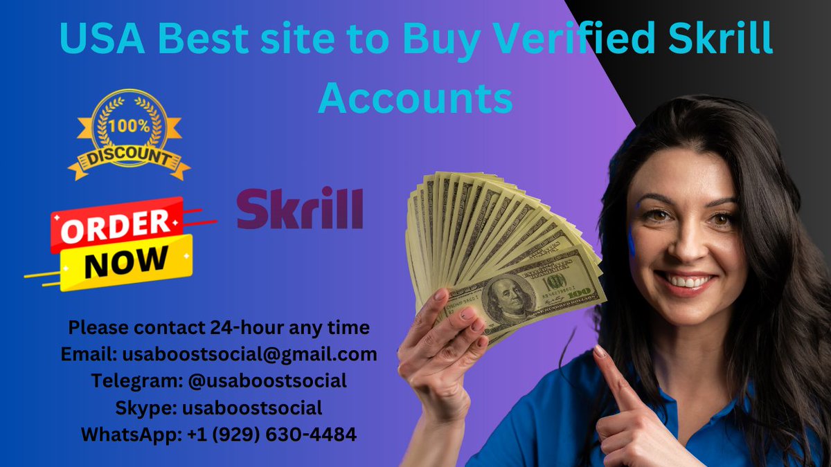Buy Verified Skrill Accounts
Please contact 24-hour any time
Email: usaboostsocial@gmail.com
Telegram: @usaboostsocial
Skype: usaboostsocial
WhatsApp: +1 (929) 630-4484
usaboostsocial.com/product/buy-ve…
#moneybookers #PuertoRico #Cowboys #Bosa #Tony #49ers #Niners #Latinos #Oprah