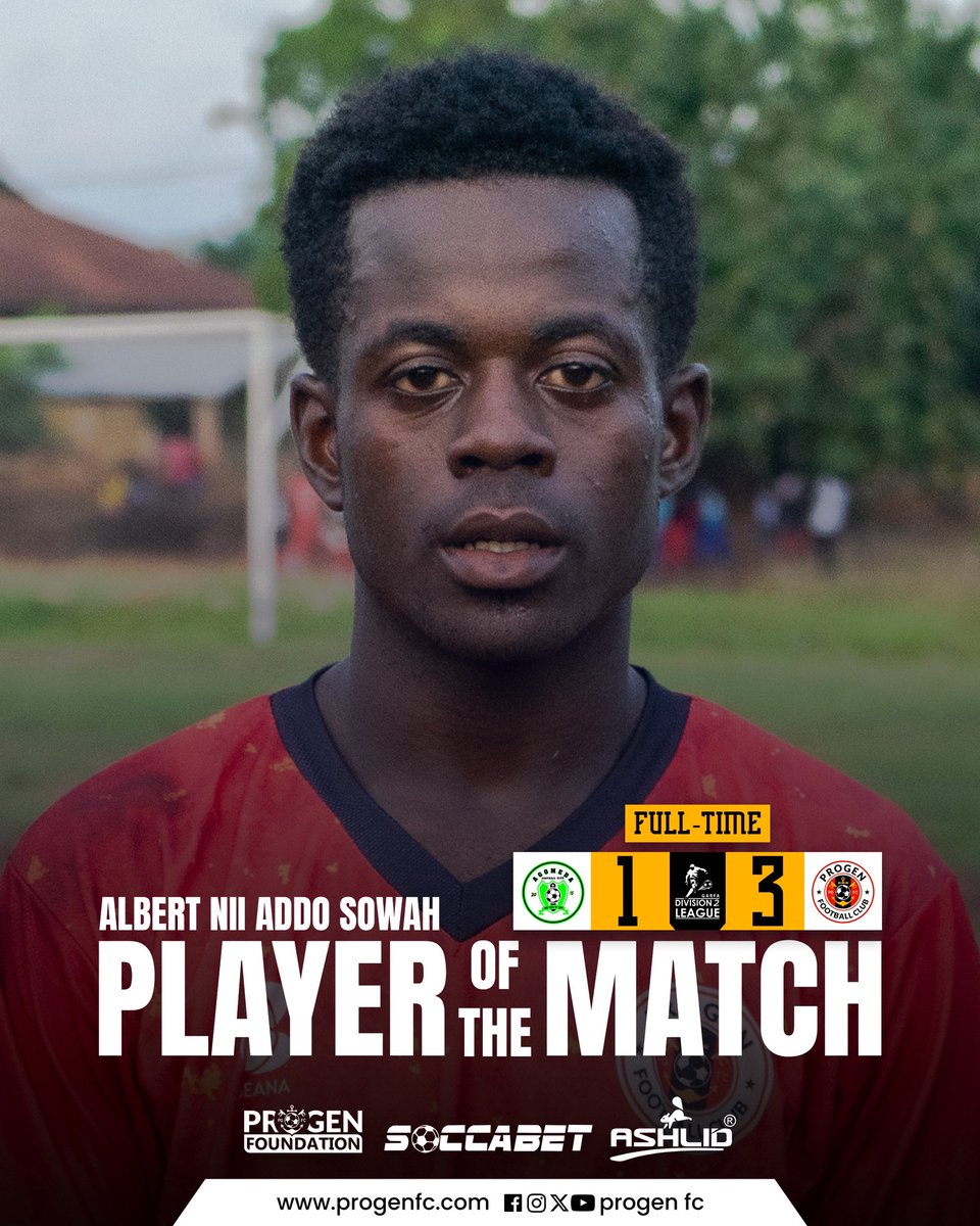ProgenFc's tweet photo. Great Performance Albert

#playerofthematch 
#manofthematch 
#progen
#progenfc 
#pgfc
#progenfirstteam https://t.co/8DFY9CKwnm