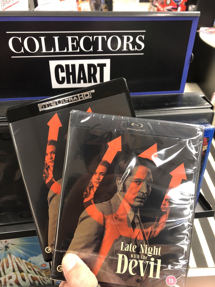 hmvTruro's tweet photo. Perfect scary movie for Halloween:
@SecondSightFilm 4K and Blu-ray releases of #latenightwiththedevil 👹 https://t.co/xKLqQyEh9w