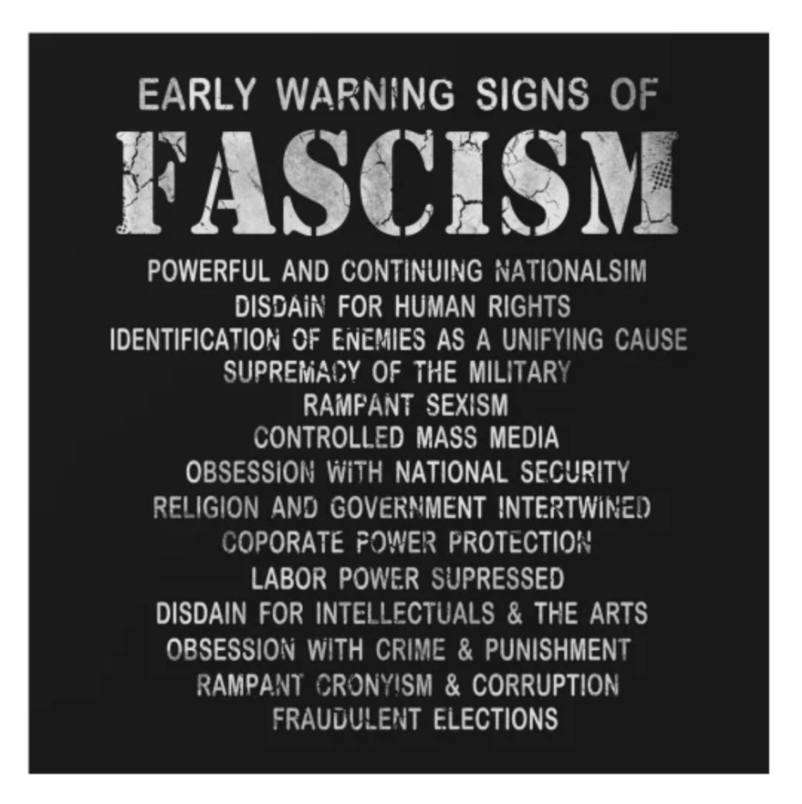 MarinaPurkiss's tweet image. America…

You have all the warning signs 

Don’t go down in history as the next country, the next generation, to elect a fascist.