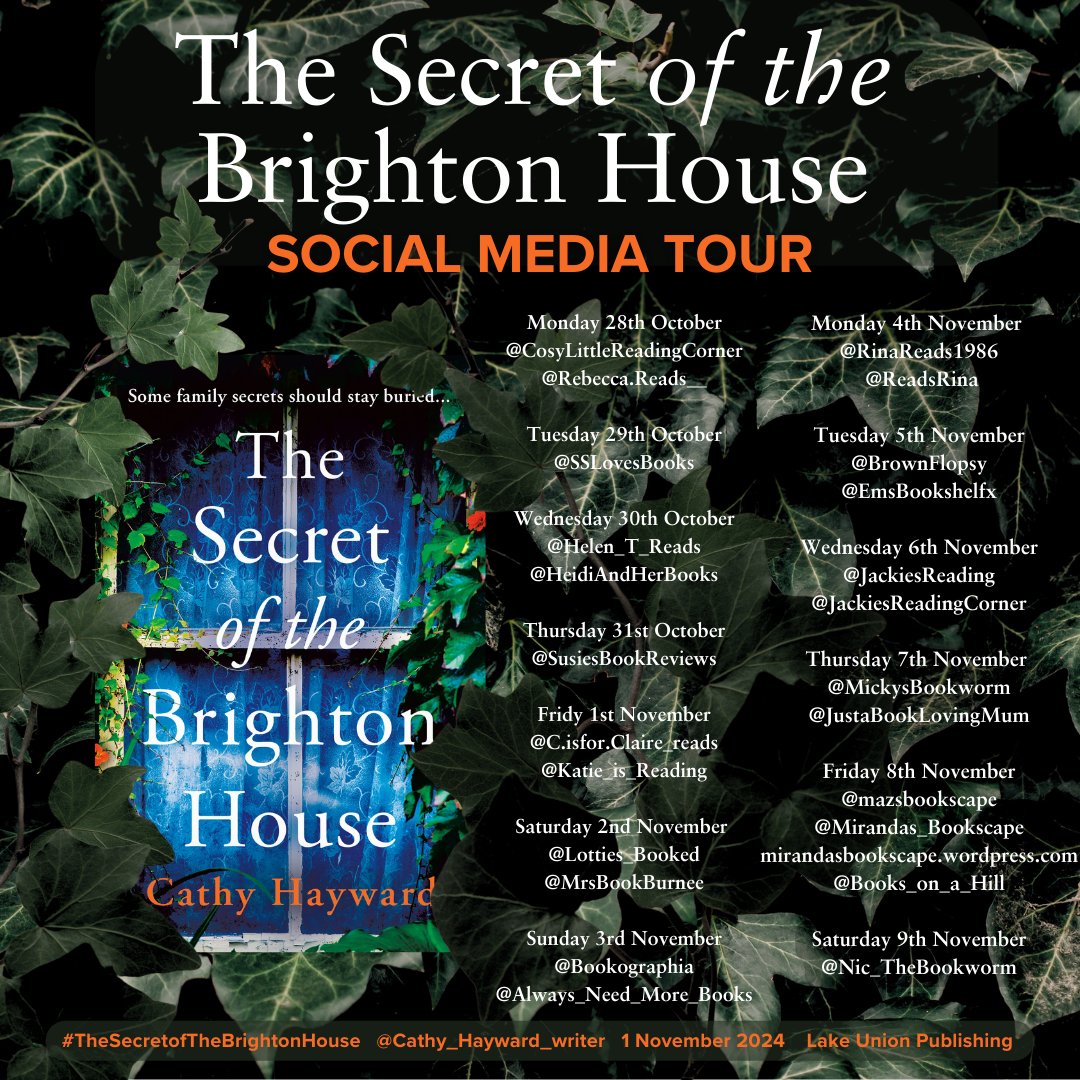 My blog tour to launch my second novel The Secret of the Brighton House starts today! Huge thanks to my brilliant publicist Kelly Pike for organising this tour, and to everyone who’s taking part. I can’t wait to hear what you think. #TheSecretoftheBrightonHouse