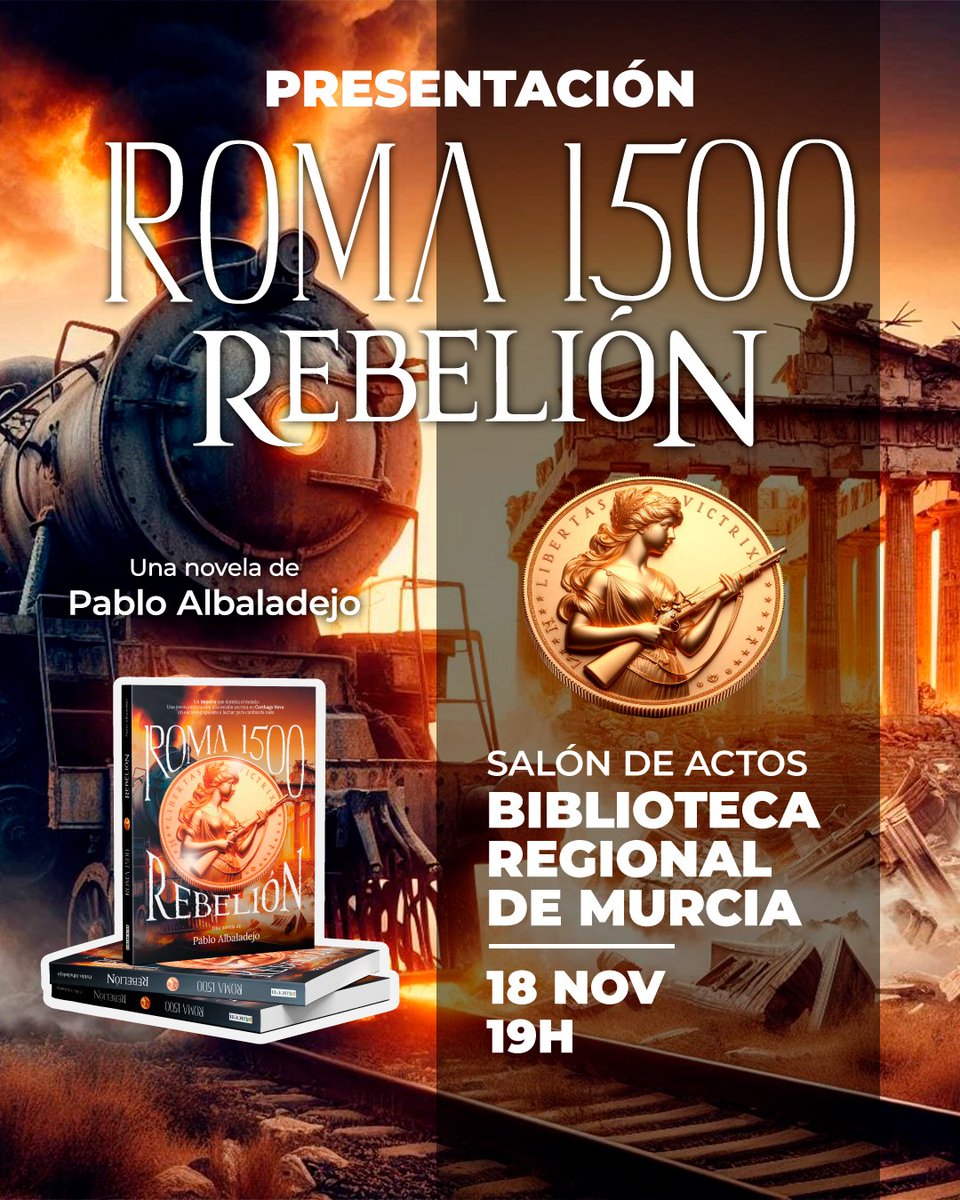 AlbaladejoPress's tweet photo. 📖 🗓 Ya hay lugar, fecha y hora para la presentación de mi primera novela: será en la @brmu el 18 de noviembre. Me encanta el sitio porque es un auténtico templo de la lectura en Murcia.
Estáis todos invitados. 🎁 Y habrá marcapáginas conmemorativo de regalos para los asistentes https://t.co/7Egqye1Xp6